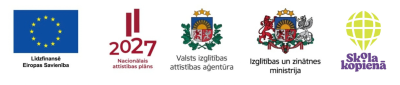 Līdzfinansē Eiropas Savienība, 2027 Nacionālais attīstības plāns, VIAA, IZM, Skola kopienā logo