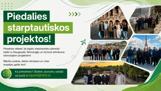 Piedalies starptautiskos projektos