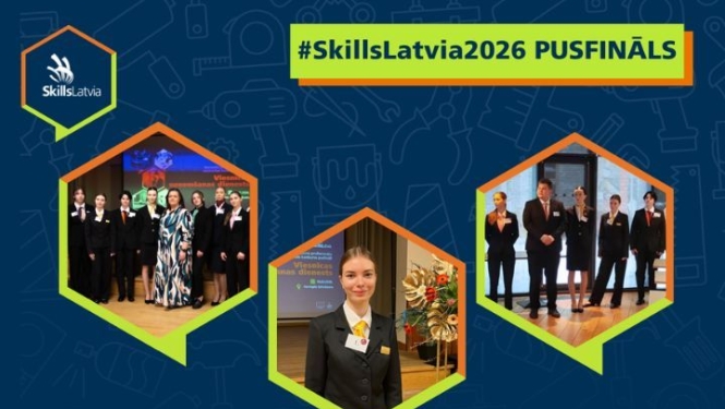 SkillsLatvia 2026 konkursa “Viesnīcas uzņemšanas dienests” pusfināls Ventspilī