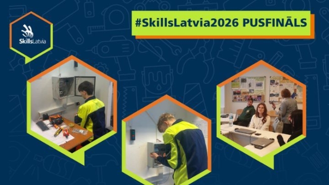 SKILLSLatvia 2026 konkursu “Kravu pārvadājumi” un “Elektriskās instalācijas” pusfināls Liepājā