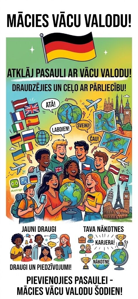 Plakāts "Mācies Vācu valodu"