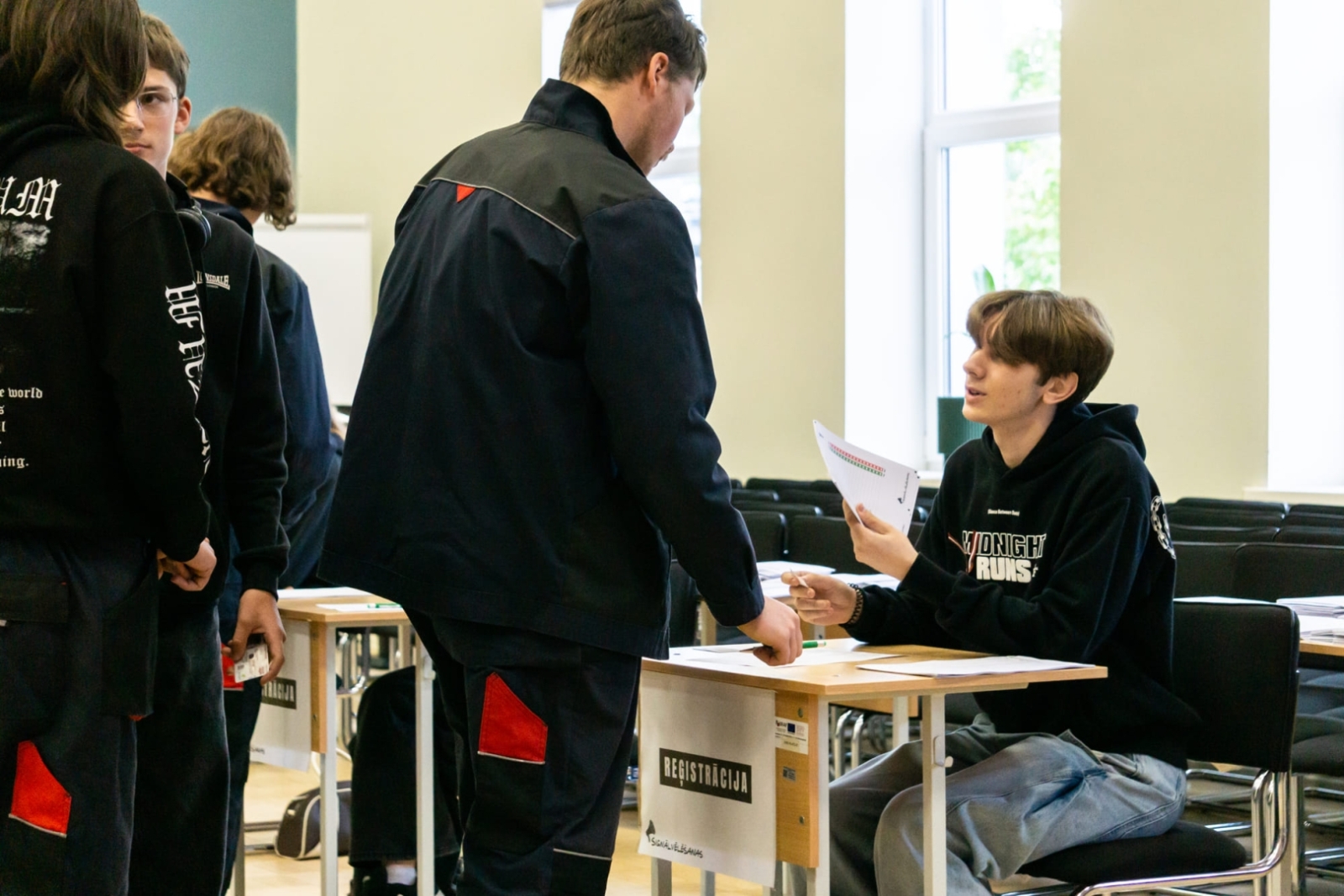 Izglītojamie reģistrācijas punktā