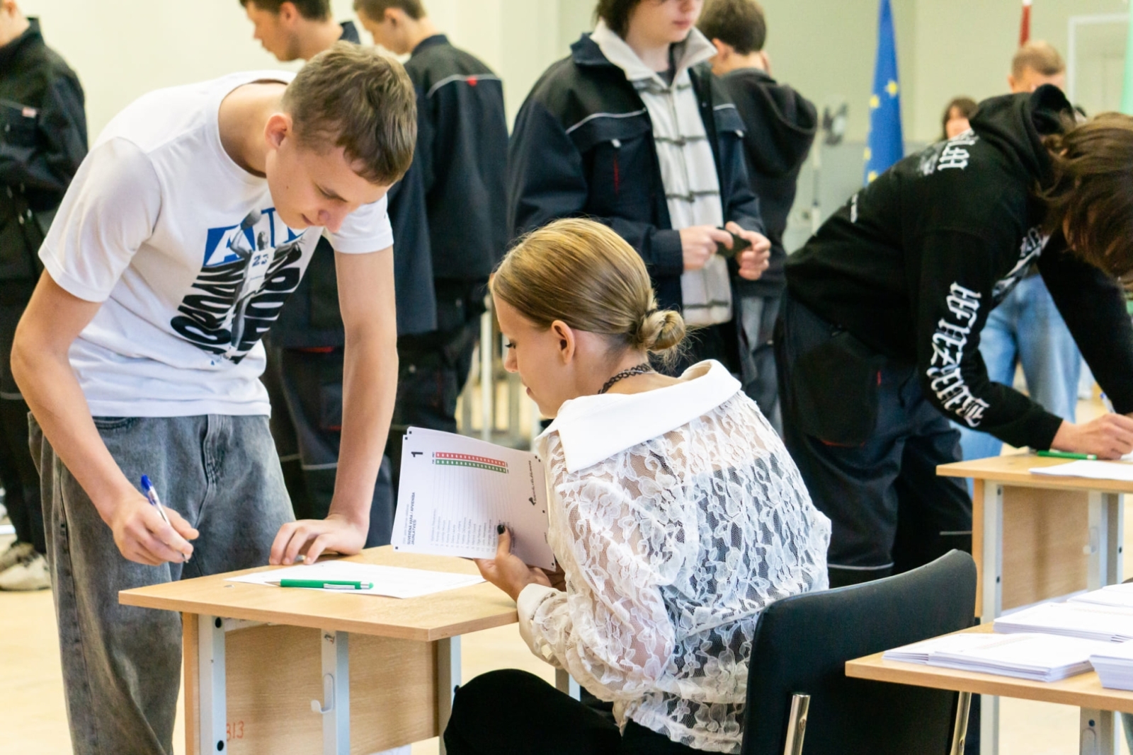 Izglītojamie reģistrācijas punktā