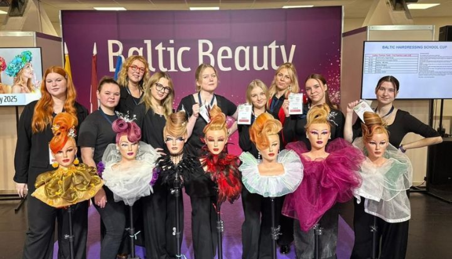 Topošie frizieri gūst panākumus “Baltic Beauty 2025” konkursā