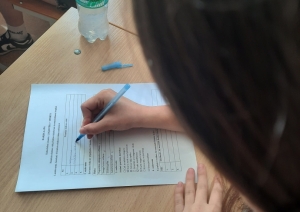 Izglītojamā aizpilda refleksijas darba lapu sadarbības stundas noslēgumā