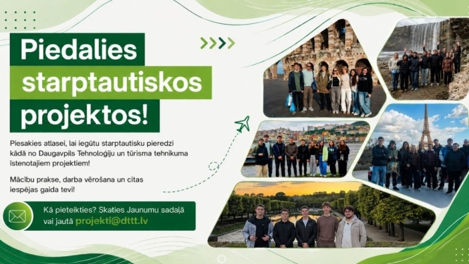 Piedalies starptautiskos projektos